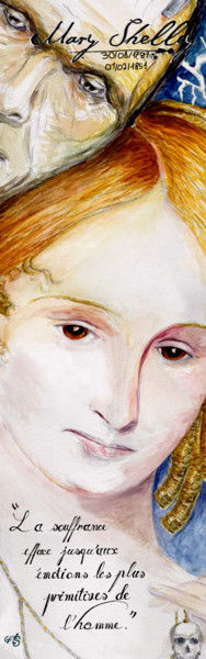 数字艺术 标题为“Mary Shelley” 由Gilles David, 原创艺术品, 2D数字工作