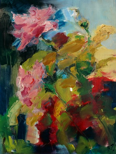 Peinture intitulée "La Rose" par Philippe Bucher, Œuvre d'art originale, Huile