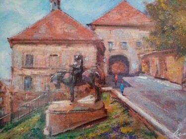 Картина под названием "Zagreb Upper town a…" - Filip Petrovic, Подлинное произведение искусства, Акрил
