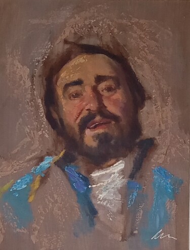 Peinture intitulée "Luciano Pavarotti a…" par Filip Petrovic, Œuvre d'art originale, Acrylique