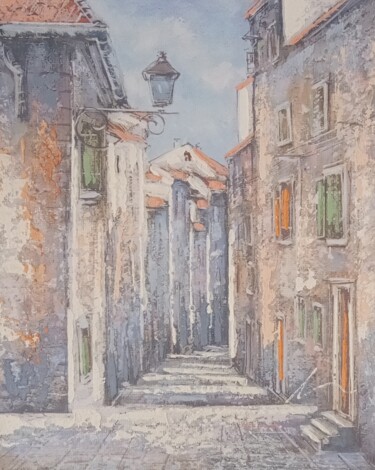 Pittura intitolato "Rovinj Old Town, ac…" da Filip Petrovic, Opera d'arte originale, Acrilico