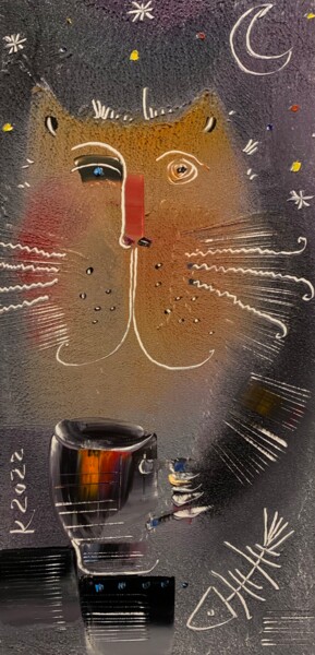 Картина под названием "Пивка?" - Филипп Казак, Подлинное произведение искусства, Масло Установлен на Деревянная рама для нос…