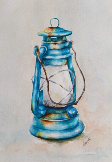 Painting titled "Oh past tense (repr…" by Fineartderya, Original Artwork, Watercolor