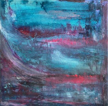 Malarstwo zatytułowany „Pink in my blue wor…” autorstwa Fjara Storm, Oryginalna praca, Akryl