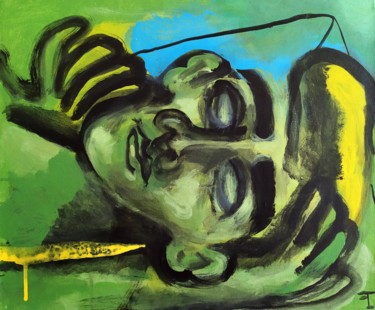 Peinture intitulée "La chimère, ou l'év…" par Flavien Couche, Œuvre d'art originale, Acrylique Monté sur Carton
