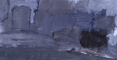 Pittura intitolato "Grey Buildings 2" da Fleur Elise Noble, Opera d'arte originale, Olio