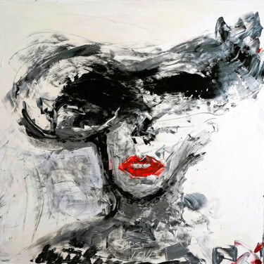 Pintura titulada ""je taquine la muse…" por Fleur Keil, Obra de arte original, Acrílico