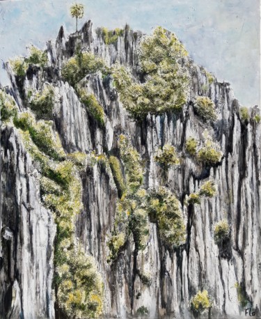 Painting titled "Baie d'Halong" by Florence Faure, Original Artwork, Oil