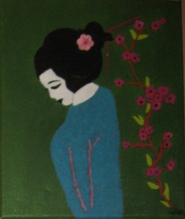 Peinture intitulée "JAPON : ZEN ATTITUD…" par Flora I., Œuvre d'art originale