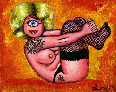 「Miss Cyclope Loretta」というタイトルの絵画 Florence Hによって, オリジナルのアートワーク, アクリル