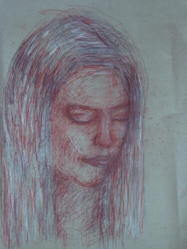 Pittura intitolato "tristesse" da Florence Marion, Opera d'arte originale