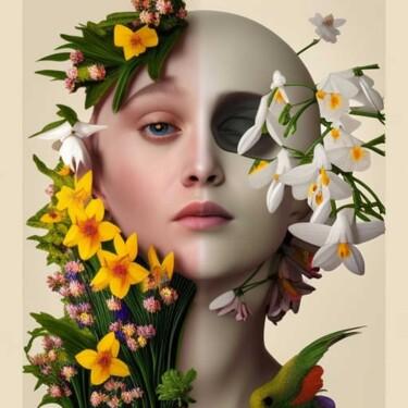 Digital Arts titled "The face of Spring…" by Florence Oulhiou, Original Artwork, AI generated image