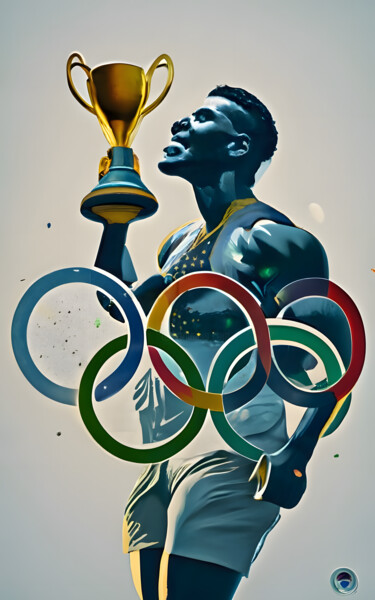 Arte digital titulada "Paris 2024" por Florence Oulhiou, Obra de arte original, Imagen generada por IA