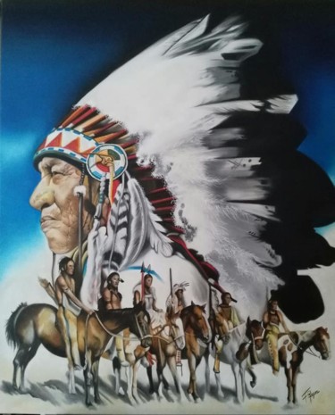 "Native Americans" başlıklı Tablo Florence Roger tarafından, Orijinal sanat