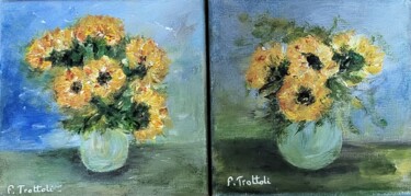 Malerei mit dem Titel "Duo Floraison Serei…" von Florence Trottoli, Original-Kunstwerk, Acryl