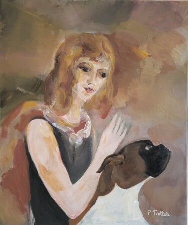 Картина под названием "Harmonie Fauve et C…" - Florence Trottoli, Подлинное произведение искусства, Акрил