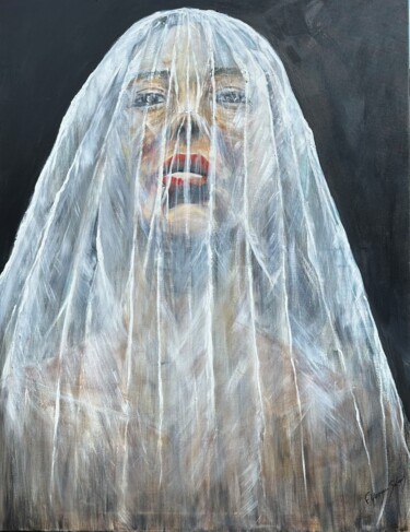 Schilderij getiteld "Diva" door Florence Yangui, Origineel Kunstwerk, Acryl