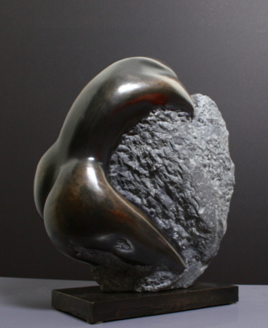 Sculpture titled "FEMME SERPENT   bro…" by Florence   Duet, Original Artwork, Metals