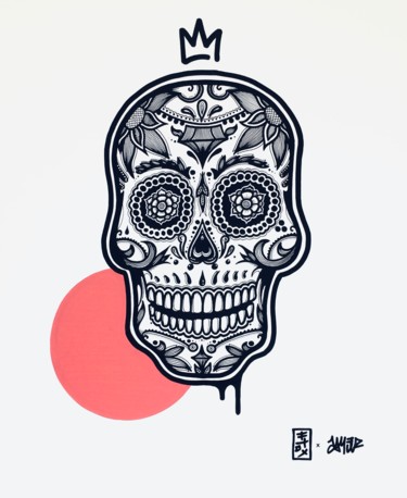 「MJ skull」というタイトルの描画 Flox Lamilによって, オリジナルのアートワーク, マーカー