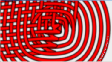 Arts numériques intitulée "Labyrinthe flou rou…" par Florian Prud'Homme, Œuvre d'art originale, Travail numérique 2D