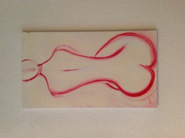 Peinture intitulée "Nu rose" par Florence Flynsh, Œuvre d'art originale, Huile