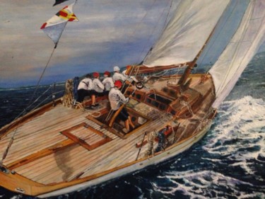 Painting titled "DU VENT DANS VOILES…" by Erick Millet, Original Artwork, Acrylic