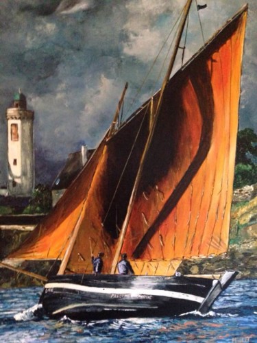Pittura intitolato "LE FORBAN DU BONO" da Erick Millet, Opera d'arte originale, Acrilico