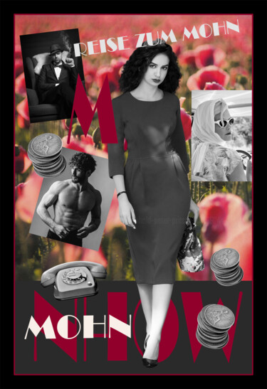 Digital Arts titled "Reise zum Mohn" by Folker Reinhold Peter Pritsch, Original Artwork, Photo Montage