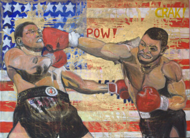 Pittura intitolato "MIKE TYSON" da Vareille Sorbac, Opera d'arte originale, Olio