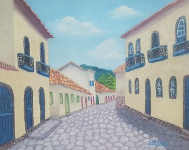 Schilderij getiteld "Solares de Paraty" door Estevão De Almeida Faria, Origineel Kunstwerk, Olie
