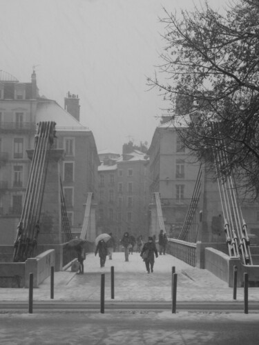 Photographie intitulée "La neige nous surpr…" par Florence Pouget-Landrieu, Œuvre d'art originale, Photographie numérique