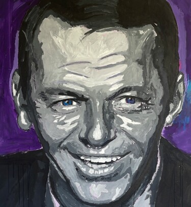 Schilderij getiteld "Sinatra" door Fran Neuville, Origineel Kunstwerk, Acryl