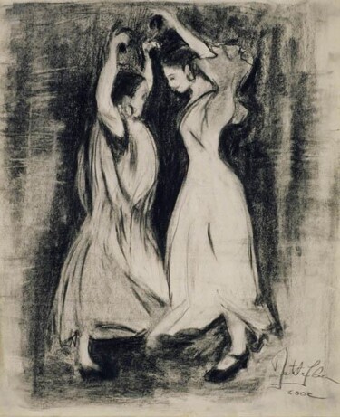 Dessin intitulée "SEVILLANAS" par France Quenneville, Œuvre d'art originale