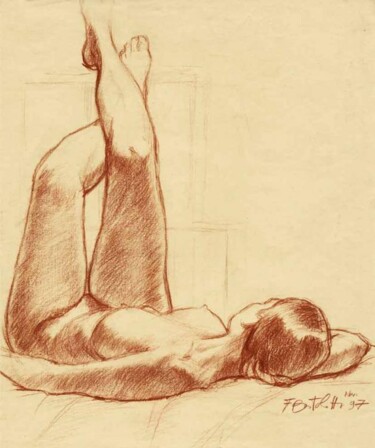 Malerei mit dem Titel "Nude at the Academy" von Francesco Bortolotti, Original-Kunstwerk