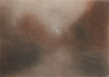 Рисунок под названием "Paesaggio con brugh…" - Francesco Cagnato, Подлинное произведение искусства, Древесный уголь