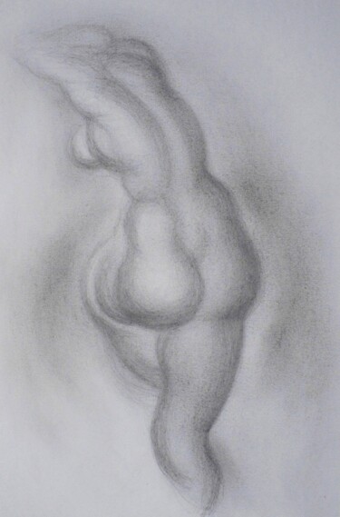 Dessin intitulée "Nudo femminile da t…" par Francesco Cagnato, Œuvre d'art originale, Crayon