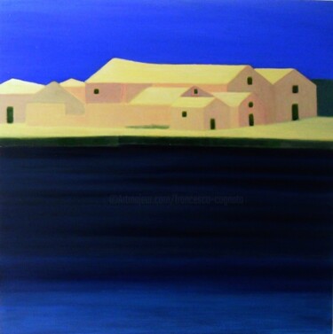 Painting titled "Ruderi di tonnara-R…" by Francesco Cagnato, Original Artwork, Oil