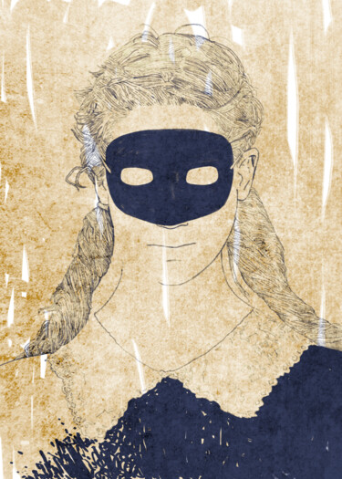 Arte digitale intitolato "the mask" da Francesco Dezio, Opera d'arte originale, Pittura digitale