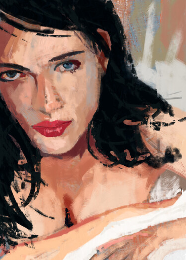 Digital Arts titled "eva green" by Francesco Dezio, Original Artwork, Digital Painting