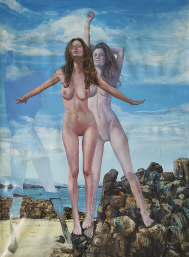 Malerei mit dem Titel "Lo zefiro" von Francesco Dezio, Original-Kunstwerk, Öl