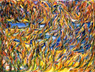 Картина под названием "The Crossing" - Francine Kohn Kohn, Подлинное произведение искусства, Акрил