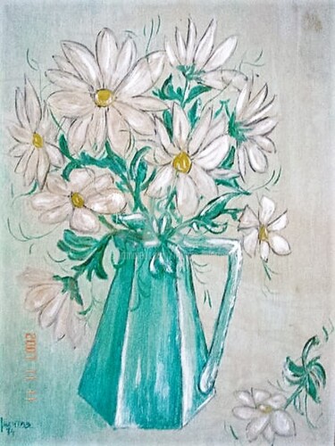 Pittura intitolato "Marguerites" da Huertas, Opera d'arte originale, Olio