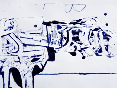 Malarstwo zatytułowany „c'est bleu  (à part…” autorstwa Francisco Mendes, Oryginalna praca, Akryl