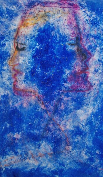 Peinture intitulée "des bleus à l'âme" par Francisco Mendes, Œuvre d'art originale, Acrylique