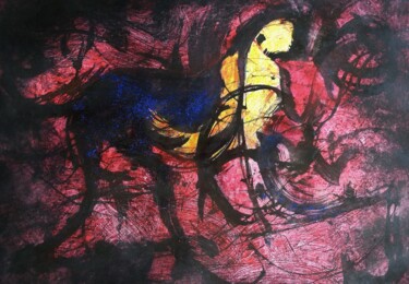 Malarstwo zatytułowany „centaure” autorstwa Francisco Mendes, Oryginalna praca, Akryl