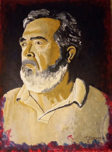 Pittura intitolato "AUTORRETRATO" da Francisco Serrano Gutierrez, Opera d'arte originale, Acrilico