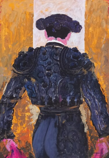 Peinture intitulée "NEGRO AZABACHE" par Francisco Serrano Gutierrez, Œuvre d'art originale, Acrylique