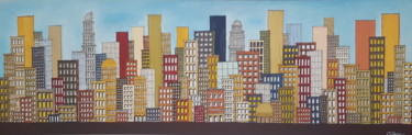 Painting titled "new-york-de-jour.jpg" by Franck Célaire, Original Artwork, Acrylic