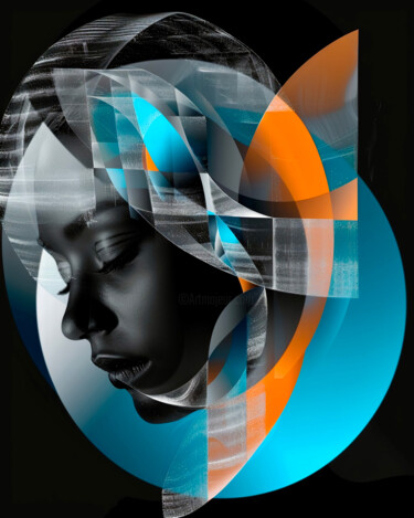 「FUSION OE-18」というタイトルのデジタルアーツ Franck Gérardによって, オリジナルのアートワーク, AI生成画像