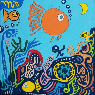 Pintura titulada "Aquarium 7" por Franck Izquierdo (Fraizq), Obra de arte original, Acrílico